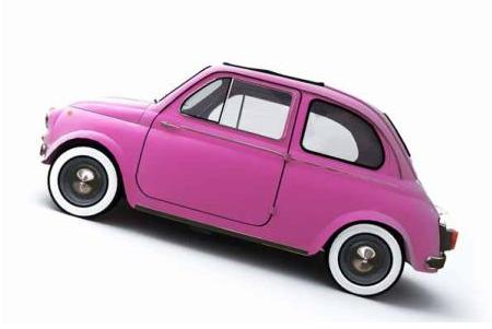 Coche rosa de TeleAdhesivos